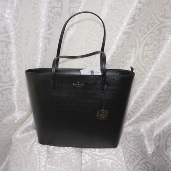 Kate Spade Karla Street Tote black leather NWT - Picture 1 of 6
